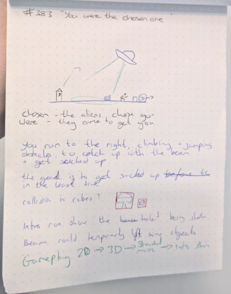 The idea on dot-grid paper